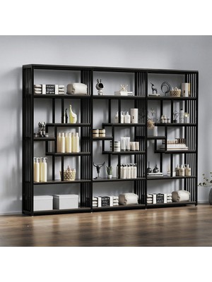KTP4908 Modern Dikdörtgen Oje Standı Dolabı Metal Raflı