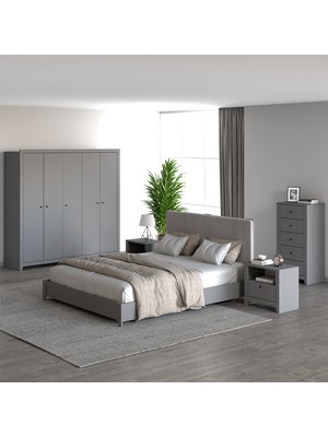 İnarch Dizayn Inarch Dizayn Bled 5 Kapılı Gardıroplu Yatak Odası Takımı – Modern Tasarım