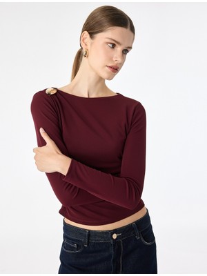 Koton Kadın Bluz 7WAK80014UK Bordo