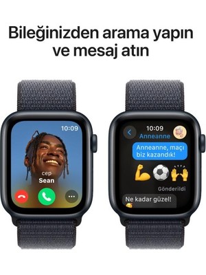 Apple Watch Se 2 2023 Gps 40MM Gece Yarısı Alüminyum Kasa ve Gece Yarısı Spor Loop Kordon Akıllı Saat - Teşhir