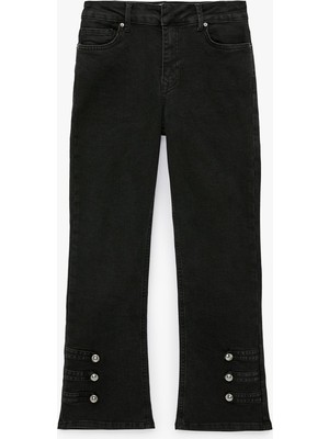 Koton Kadın Jean Pantolon 7WAL40232MD Siyah