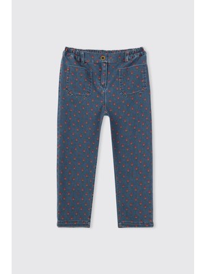 Panço Kız Bebek Lacivert Kot Pantolon