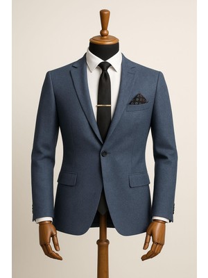 Classics Men Erkek Italyan Kesim Tek Düğmeli Blazer Ceket  Klasik ve Modern Şıklık
