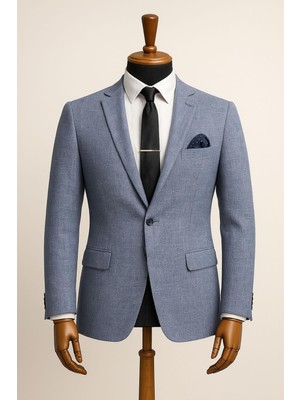 Classics Men Erkek Italyan Kesim Tek Düğmeli Blazer Ceket  Klasik ve Modern Şıklık