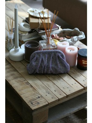 Moom Bag Taş Mini Dokuma Burs Detaylı Abiye Çanta