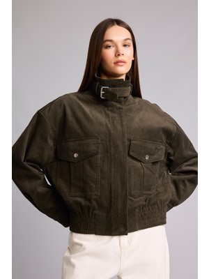 Defacto  Kadın Mont H3824AX/KH340 Khaki