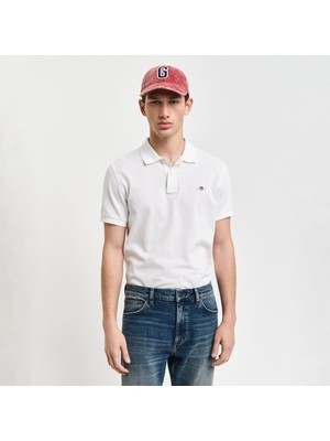 Gant Erkek Beyaz Slim Fit Polo
