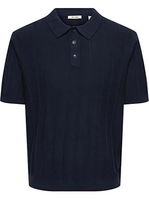 Only & Sons Onsthijs Erkek Relaxed Fit Kısa Kollu Polo Yaka Triko Lacivert
