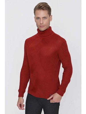 Efor TR 850 Slim Fit Bordo Klasik Triko