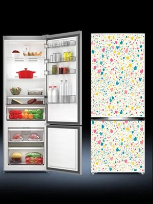 Wink Fol Buzdolabı Kaplama Folyosu Baskılı Renkli | Kolay Yapışan Su Geçirmez Dekoratif Sticker 90X200