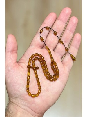 Tesbihkenti Özel Işçilik Mini Boy 45 Habbeli Ateş Kehribar Tesbih