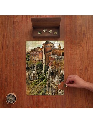 Punto Dizayn Ortaçağ Mimarileri - Ispanya Tasarımı 240 Parça Ahşap Puzzle Ahşap Kutuda PD00144