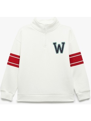 Koton Erkek Çocuk Sweat 7WKB10050TK Ekru