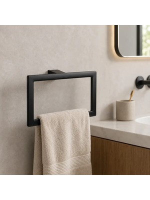 Elovias System Flat Halka Havluluk Siyah Renk (BA1019 005 AL6)