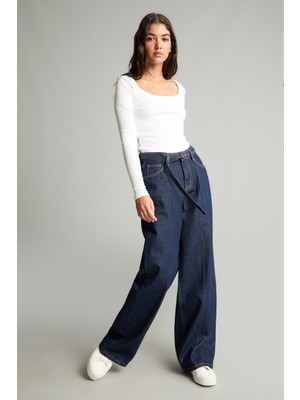 Defacto  Kadın Jean Pantolon H6920AX/NM82 Blue Black