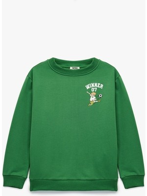 Koton Erkek Çocuk Sweat 7WKB10061TK Yeşil