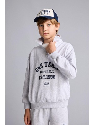 Defacto  Erkek Çocuk Sweat H9892A8/GR400 Optıc Lt.grey Melange