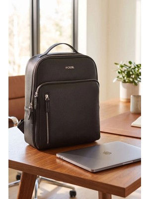 Fossil 9514 Unisex Vegan Deri Sırt Çantası Laptop Bölmeli Suya Dayanıklı Özelliklerle Şık Tasarım