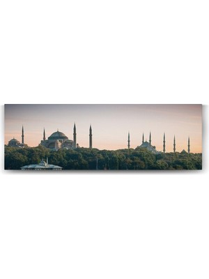 Istanbul Camiler Panorama Tablo - 90X30CM
