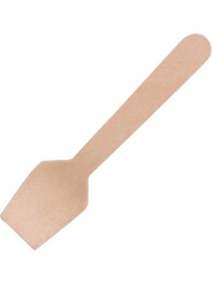 Ekolojik Kare Tahta Dondurma Kaşık 9,5 cm - 100 Adet