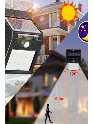 Tr Solar Güneş Enerjili Şarj Olabilen 20 Ledli Bahçe Lambası