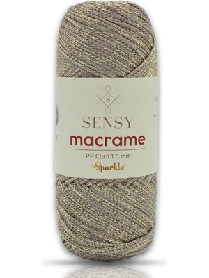 Premium 1,5 mm Sparkle Polyester Simli Makrome Ipliği 150 gr Supla Ipliği ve Çanta Ipi Polyest
