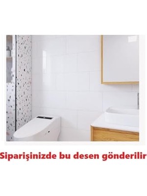 Tr Düz Kırık Beyaz Yapışkanlı Pvc Duvar Kaplama Mutfak Banyo Sticker 30 * 60CM 6 Adet 1,08MT2