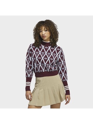 Adidas Originals Trefoil Kadın Bordo Kazak (KH4086)