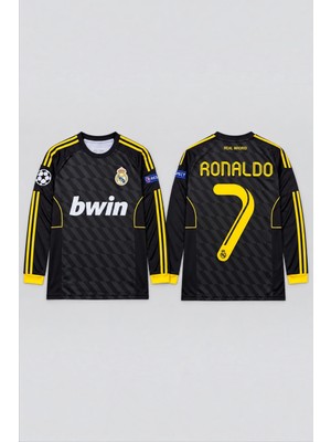 North Babıl Nostaljik Real Madrid Uzun Kollu Siyah Ronaldo Forma