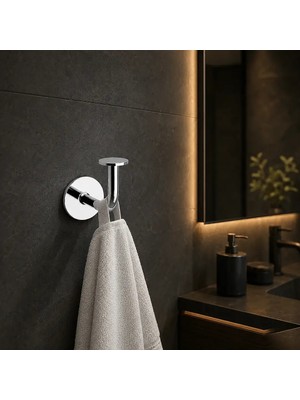 Elovias System Bobo Duvara Monte Yapışkanlı Askılık Krom Renk (BA1021 019 CR)