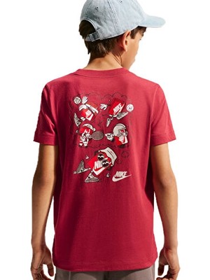 Nike Nıke K Nsw Tee Boxy 3 Çocuk Günlük Tişört IV5608-608 Kırmızı
