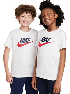 Nike Nıke K Nsw Tee Futura Hbr Çocuk Günlük Tişört FZ5178-100 Beyaz