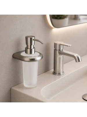 Elovias System Dorado Duvara Monte Sıvı Sabunluk Saten Renk (BA1020 006 NBM-C1)