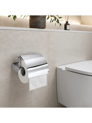 Elovias System Flat Kapaklı Tuvalet Kağıtlığı Krom Renk (BA1019 010 CR)