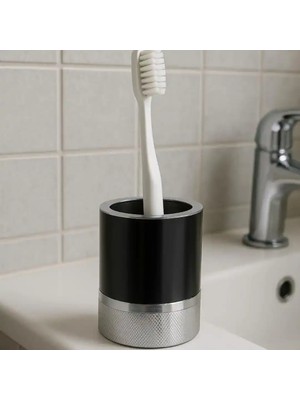 Elovias System Siyah/Krom Tezgah Üstü Diş Fırçalık (BA2005 007 CR-AL6)