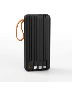 sbodurhome 20000 Mah Yüksek Kapasiteli Powerbank Dahili Kablolu Dijital Göstergeli Taşınabilir Şarj Cihaz�