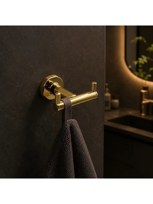 Elovias System Hoop İkili Askılık Gold Renk (BA1003 012 GL)