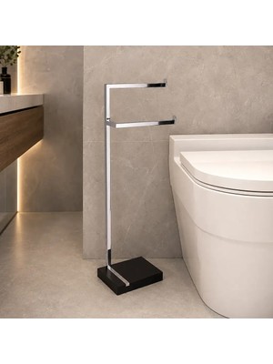 Elovias System Hareketli Wc Set Krom/Siyah (BA4008 051 CR)