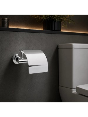 Elovias System Hoop Kapaklı Tuvalet Kağıtlığı Krom Renk (BA1003 010 CR)