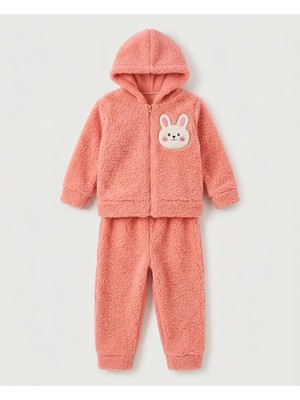 Bebesimo 2'li Unisex Bebek Takım Bear Nakışlı Welsoft Pamuklu Bebek Takım 6-9,9-12,12-18,18-24 Ay Alt Üst 2'li Unisex Bebek Takımı Welsoft Kışlık Bebek Takım