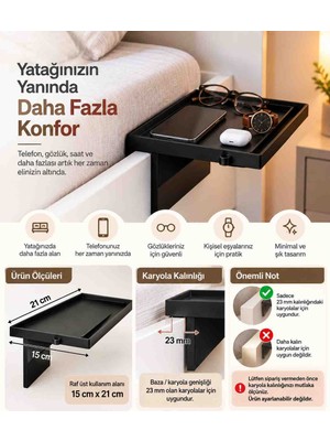 İnky Punky Yatak Yanı Pratik Raf
