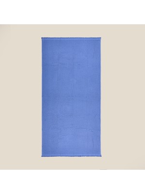Evidea Soft Waffle Banyo Havlusu - Saks Mavisi - 80X160 cm