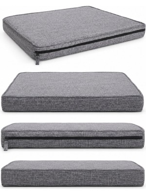 Keten Fitilli 53X46CM Sandalye Ölçüsüne Uygundur. 1 Adet Fermuarlı Yıkanılabilir Sandalye Koltuk Minder