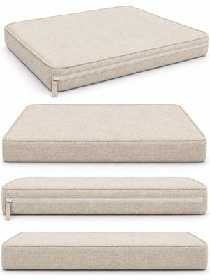 Keten Fitilli 53X46CM Sandalye Ölçüsüne Uygundur. 1 Adet Fermuarlı Yıkanılabilir Sandalye Koltuk Minder