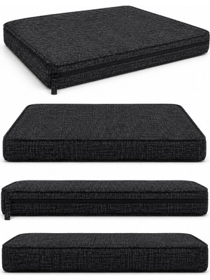 Keten Fitilli 53X46CM Sandalye Ölçüsüne Uygundur. 1 Adet Fermuarlı Yıkanılabilir Sandalye Koltuk Minder