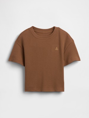 Gap Erkek Bebek Kahverengi Waffle T-Shirt