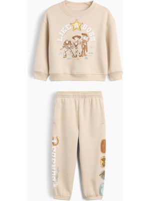 Gap Erkek Bebek Bej Gap × Disney Bebek ve Küçük Çocuk Vintage Yumuşak Sweat Takımı