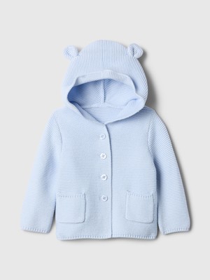 Gap Bebek Açık Mavi Ayı Aplikeli Garter Hırka