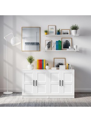 Tr DSD204-BEYAZ 4 Kapaklı Dosya Dolabı