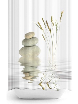 Tr Tropik Zethome Stone And Reed Banyo Duş Perdesi Tek Kanat 1X180X200